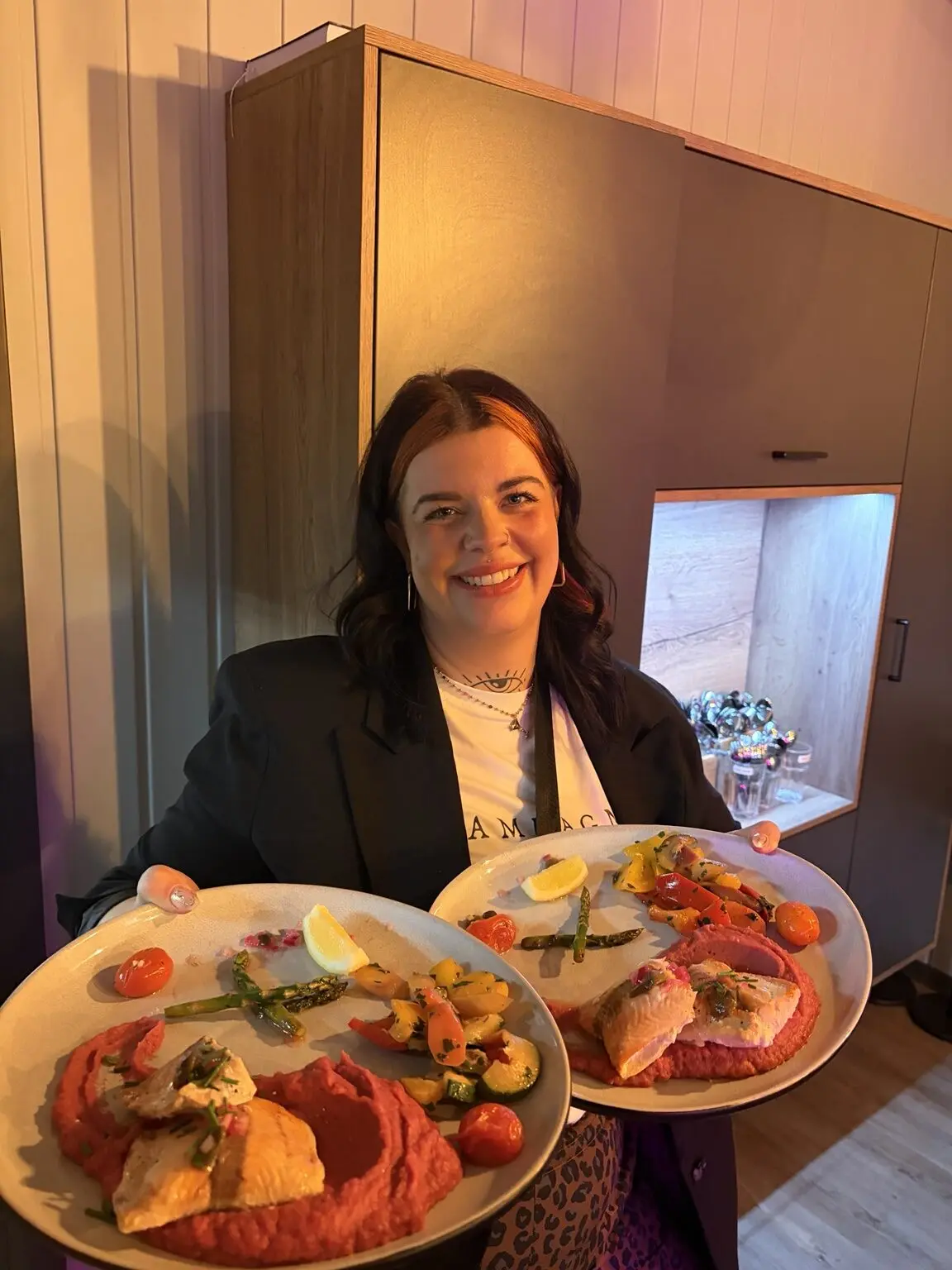 Freshly served dishes in Schmiedehafen